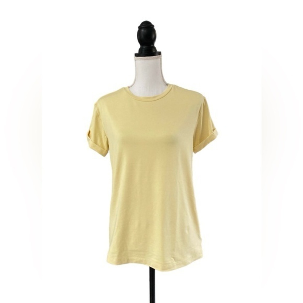 Athleta Girl short sleeve yellow top size 14